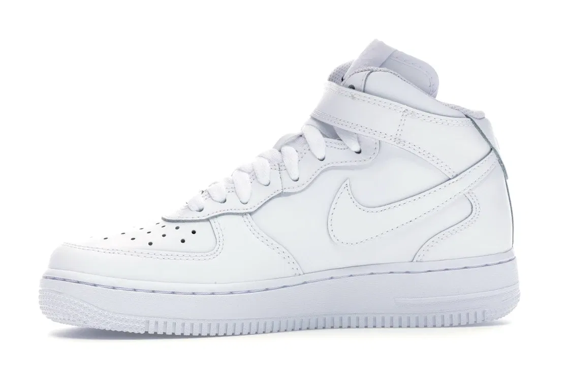 Детские кроссовки для активного отдыха Nike Air Force 1 Mid, White/White — фото 3