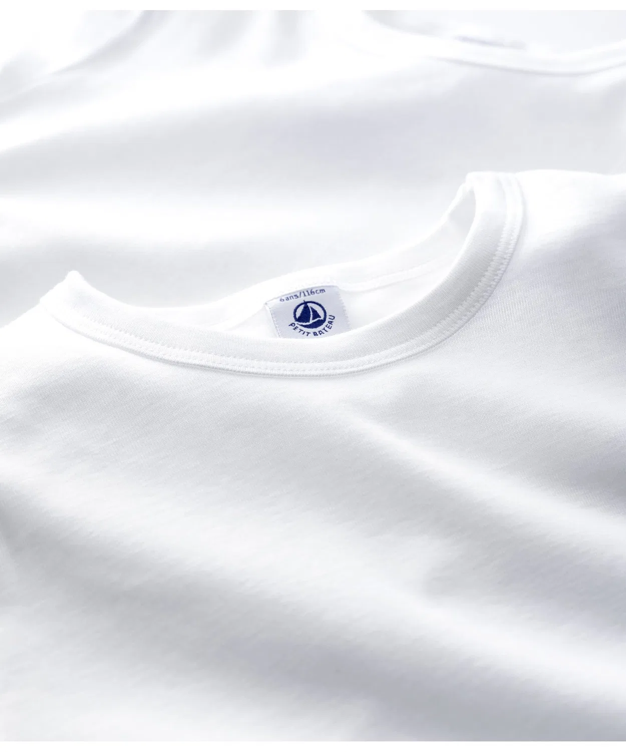 Футболка с коротким рукавом Petit Bateau 2 штуки белый — фото 3
