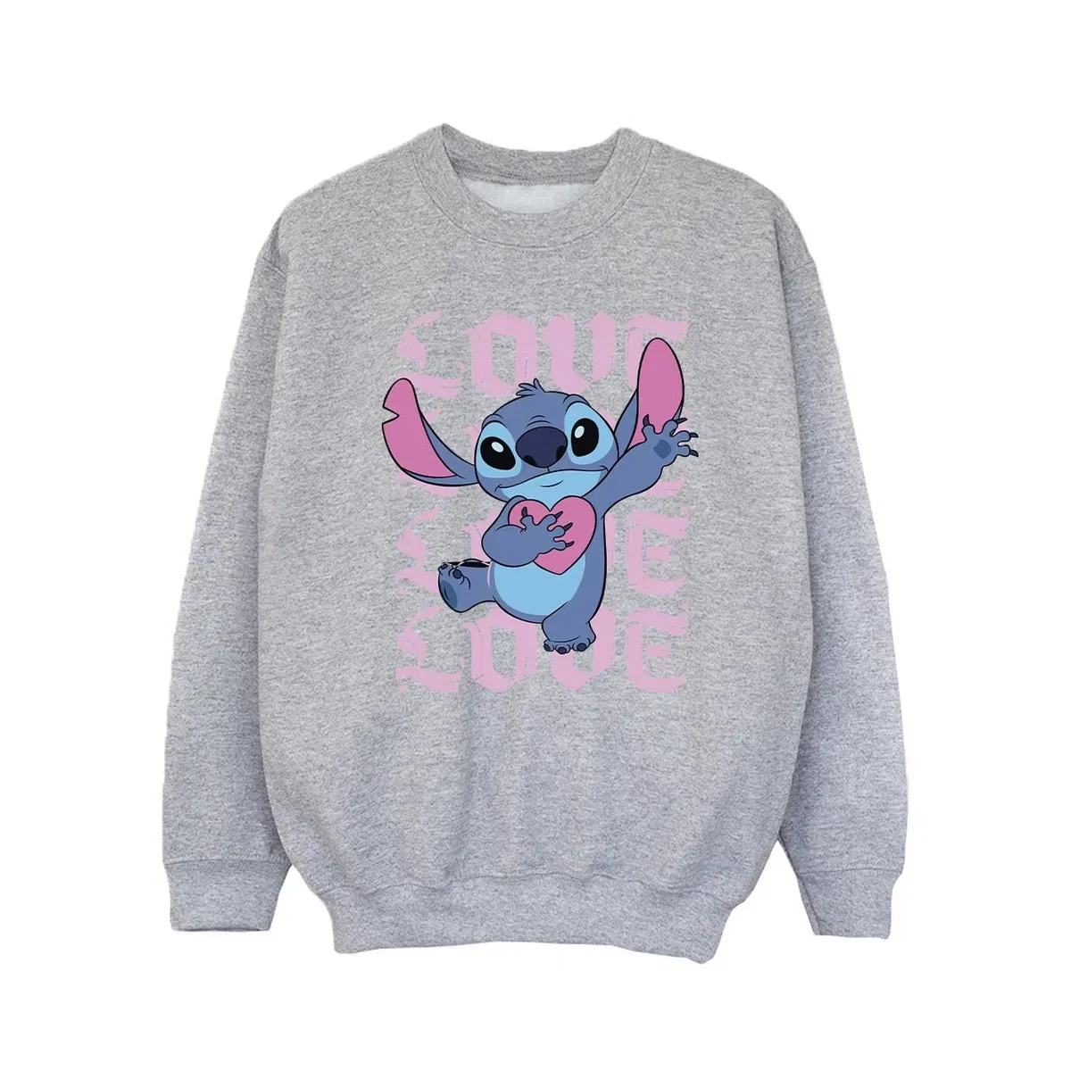 Свитшот с принтом Valentine Love Lilo & Stitch, Grey — фото 2