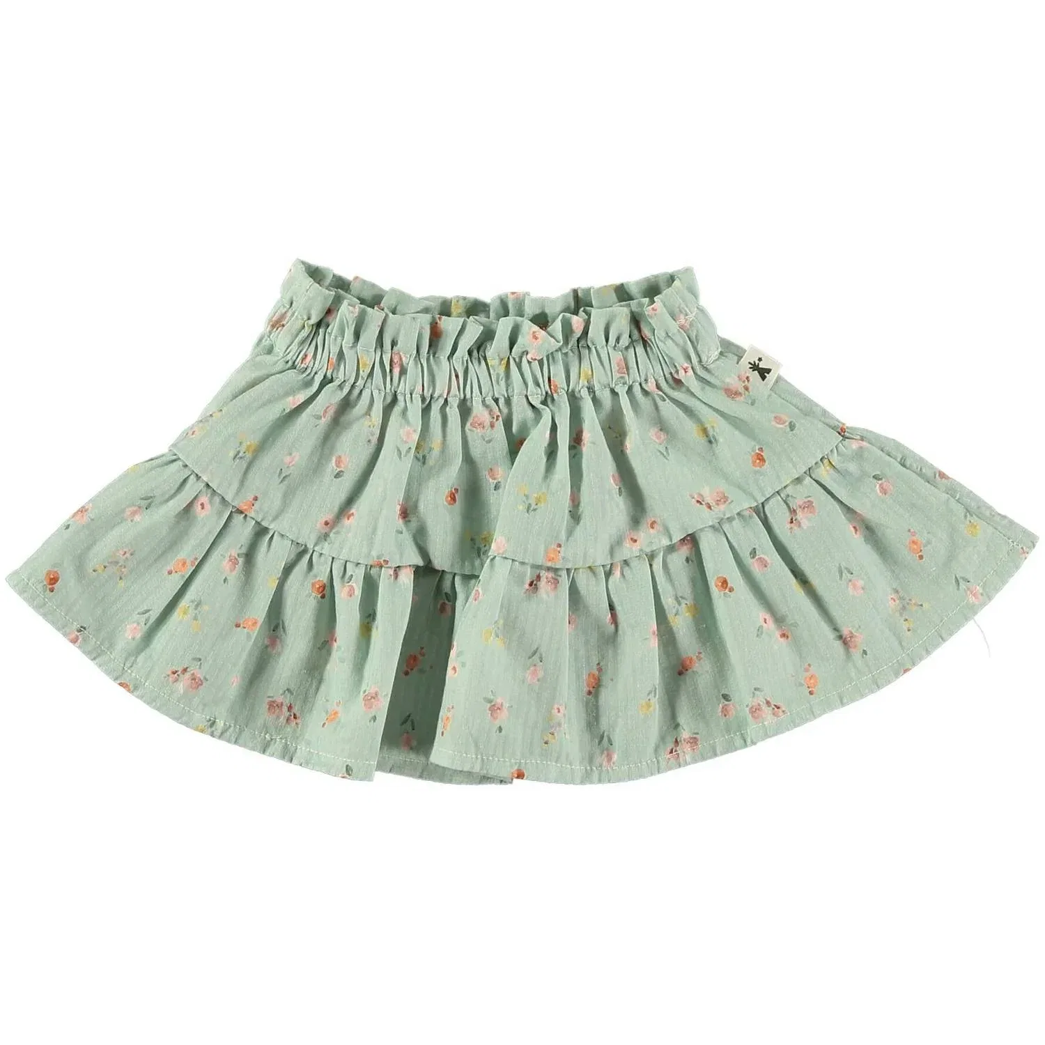 Детская юбка с принтом цветов модель Floral Skirt Petit Indi, зеленый