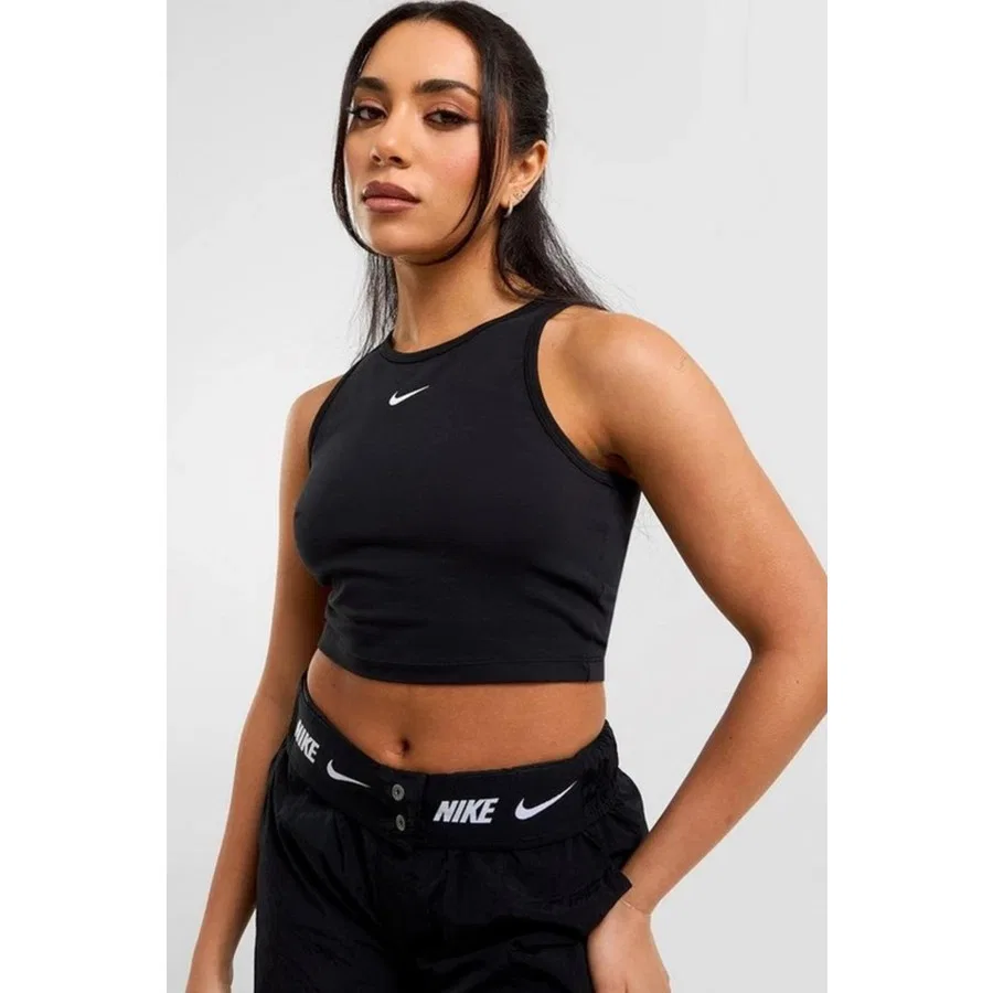 Топ-майка Nike Nsw Tank Top Gls с принтом, Черный — фото 2