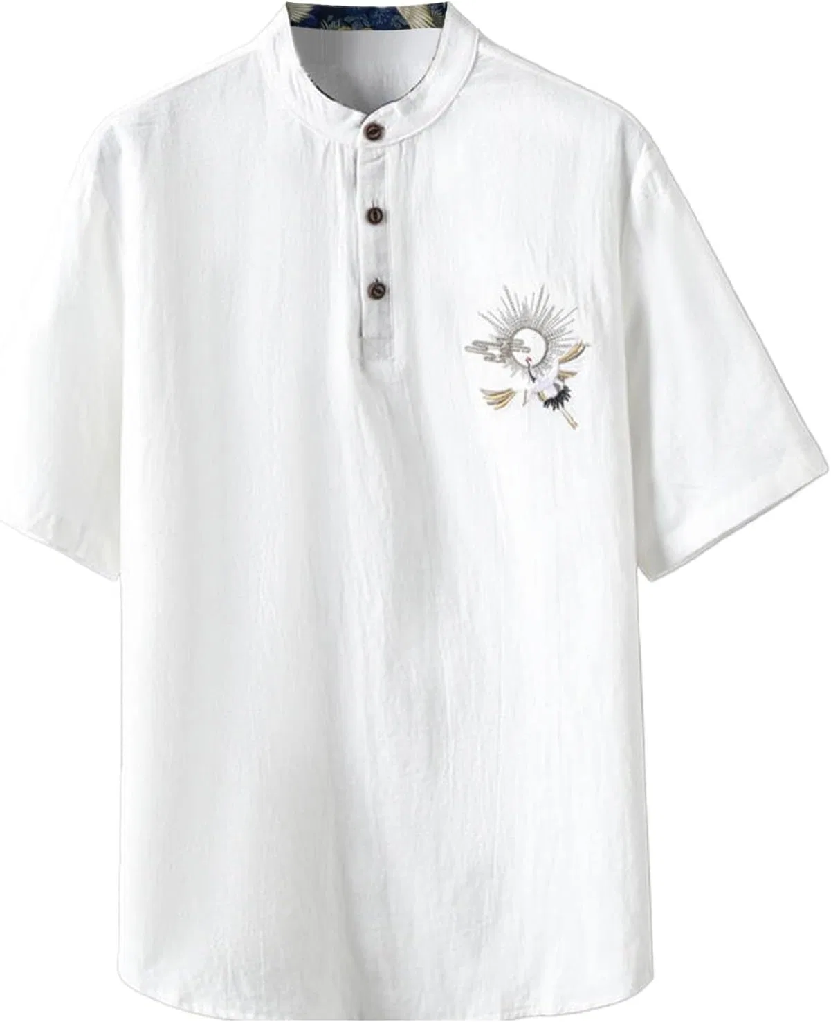Мужская футболка с принтом Vintage, Henley Shirts, White