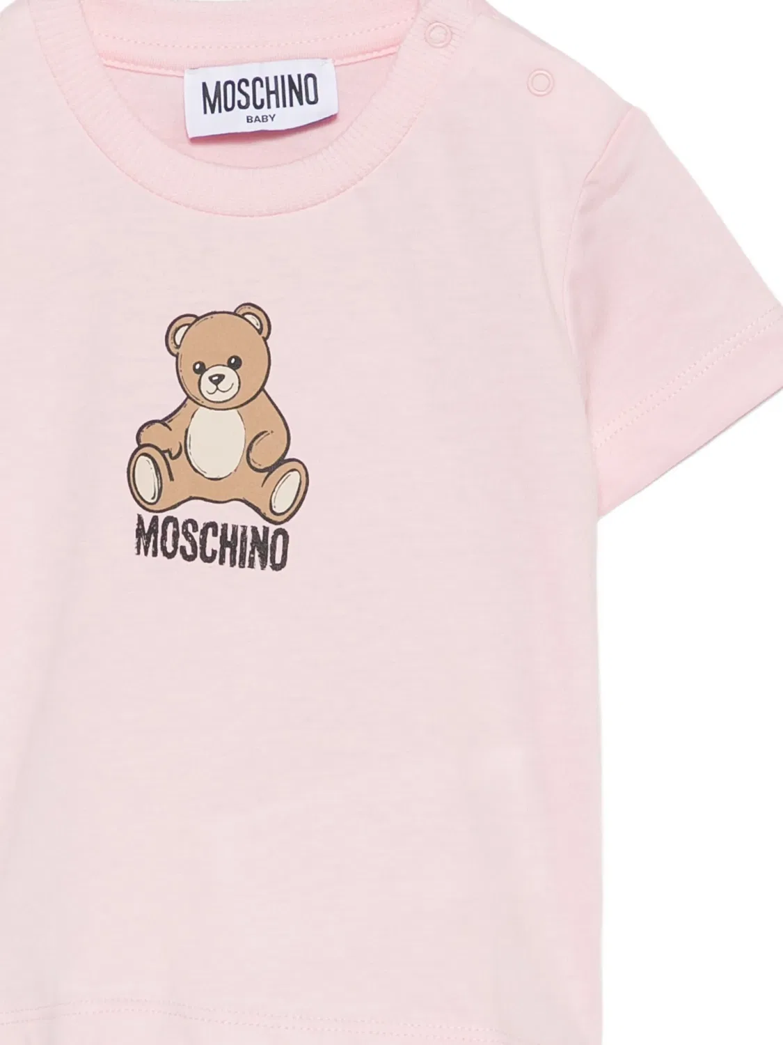 Футболка Teddy Bear с логотипом Moschino Kids, розовый — фото 3
