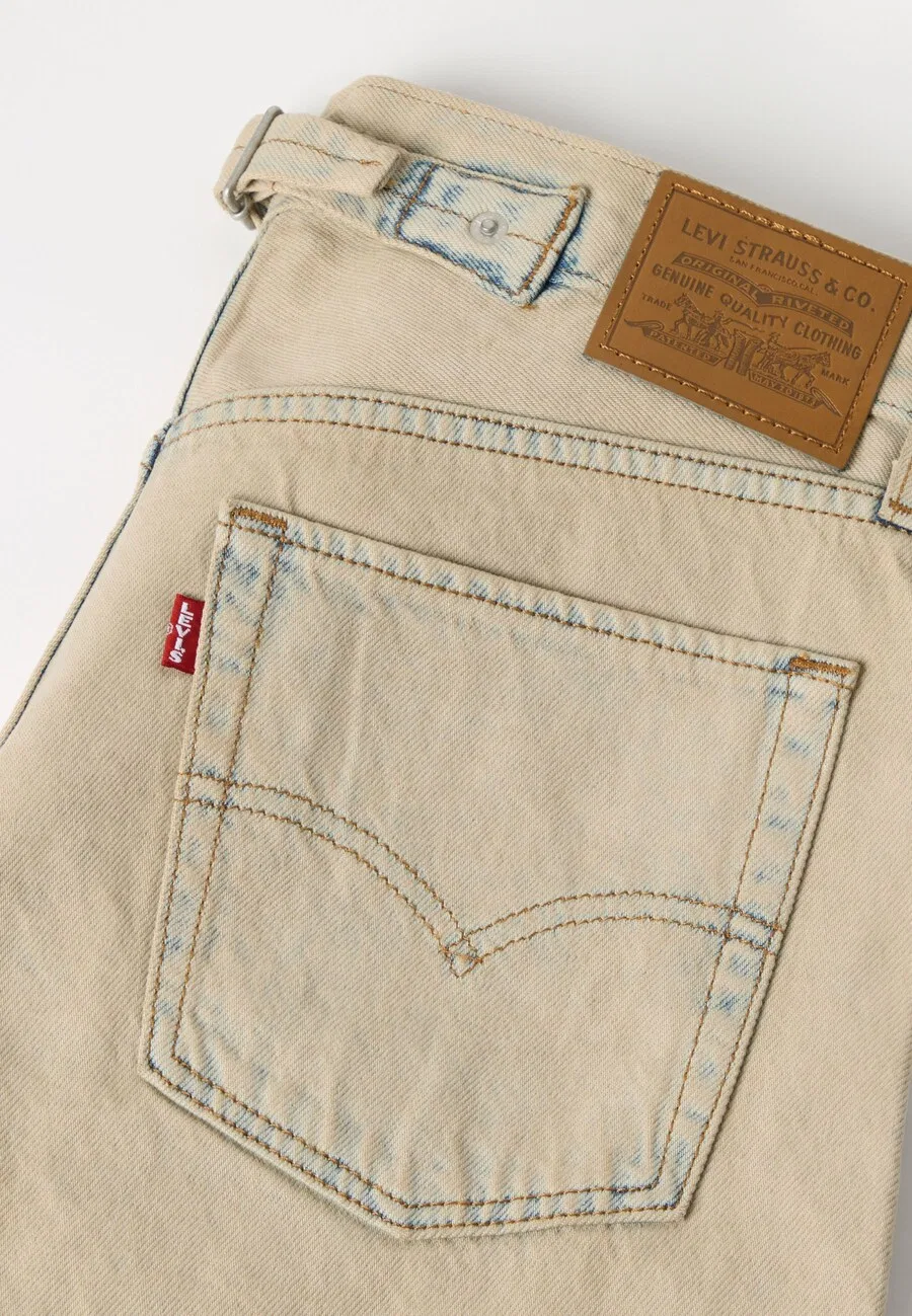 Джинсы LEVI'S свободного кроя 'LOOSE TAPER' из замши, коричнево-желтый — фото 3