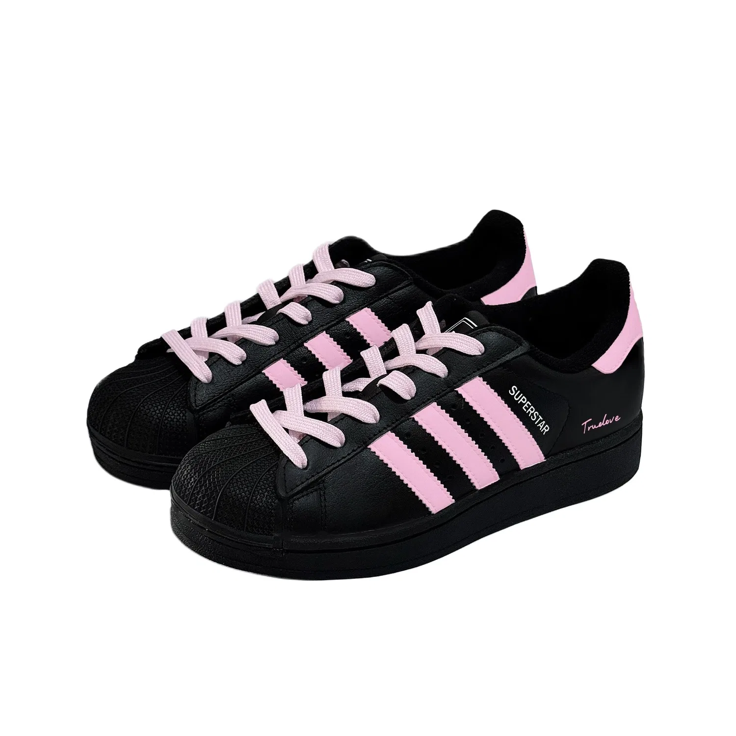 Детские кроссовки для скейтбординга с низким верхом, модель Superstar 2, Adidas Originals, Pink — фото 4