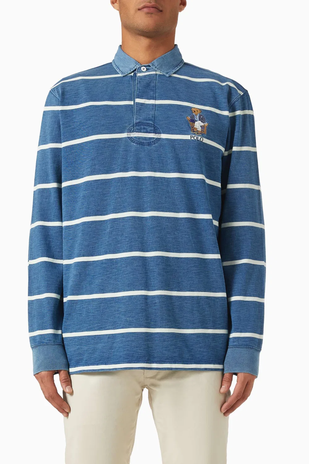 Свитшот в полоску из флиса Polo Ralph Lauren