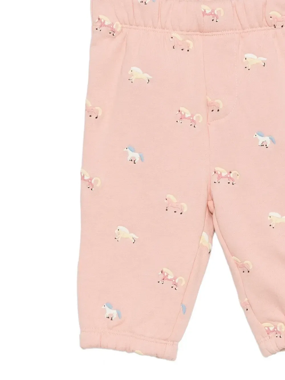 Спортивные брюки с принтом лошадей Stella McCartney Kids, розовый — фото 3