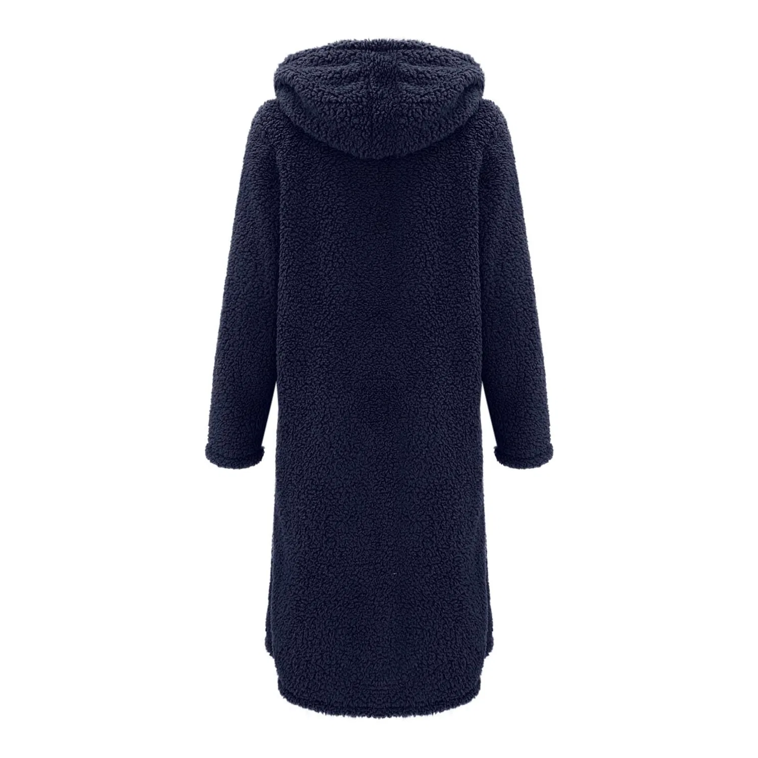 Женское пальто с поясом Elegant Windproof Long Belt Peacoat, blue — фото 4