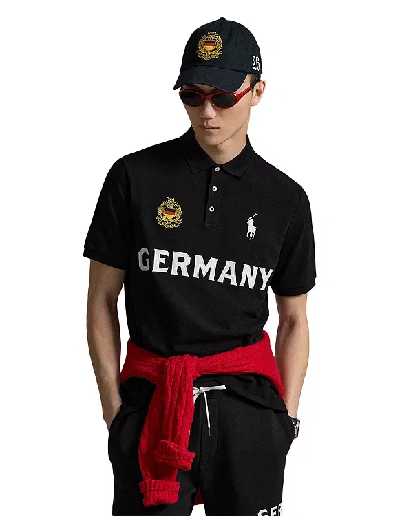 Мужская рубашка поло с коротким рукавом Polo Ralph Lauren, черный