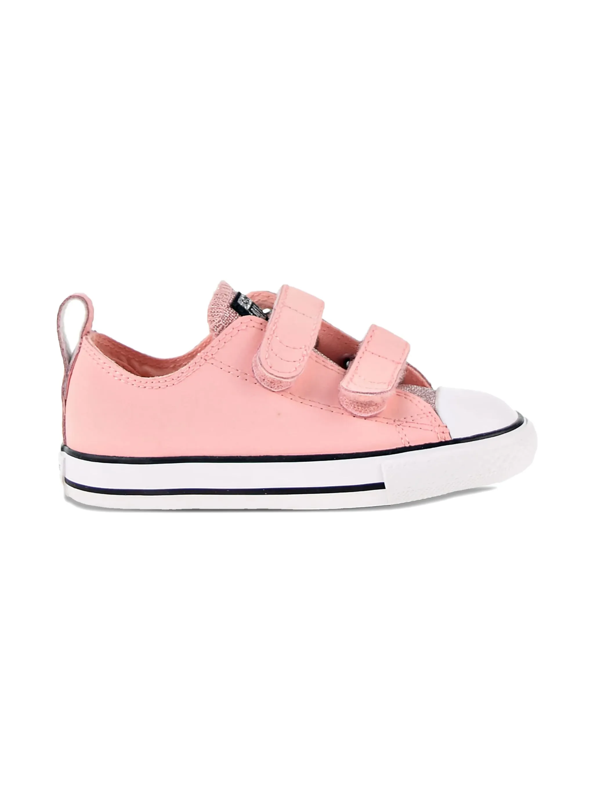 Кеды Chuck Taylor All Star Glitter Storm Pink-Black-White Converse Kids, розовый — фото 2