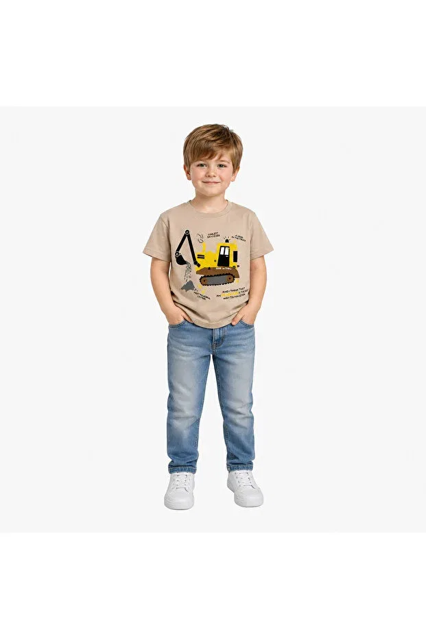 Детская футболка с принтом Yale Kids, Camel