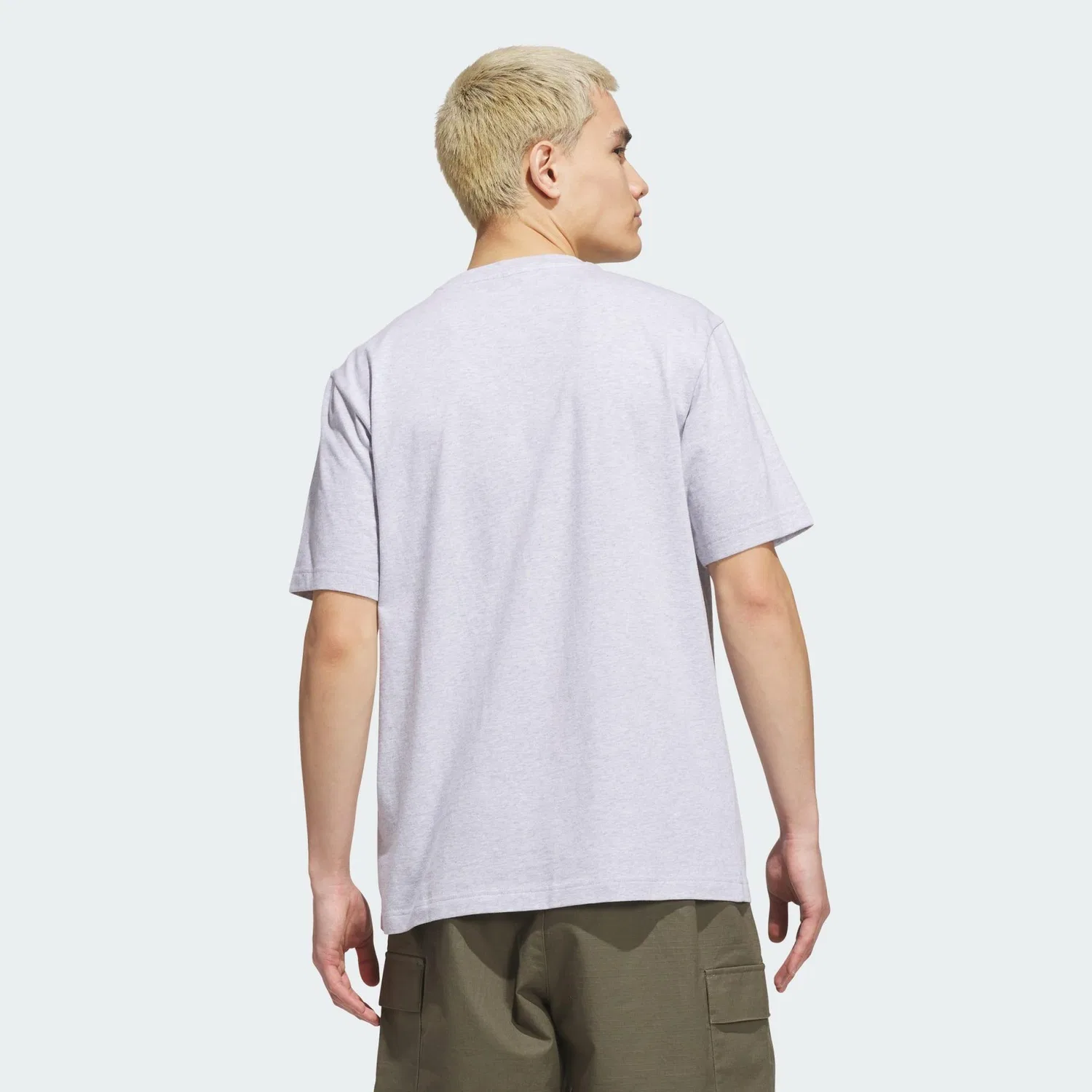 Мужская футболка с графическим принтом Varsity Tailsweep Adidas, Hellgrau — фото 3