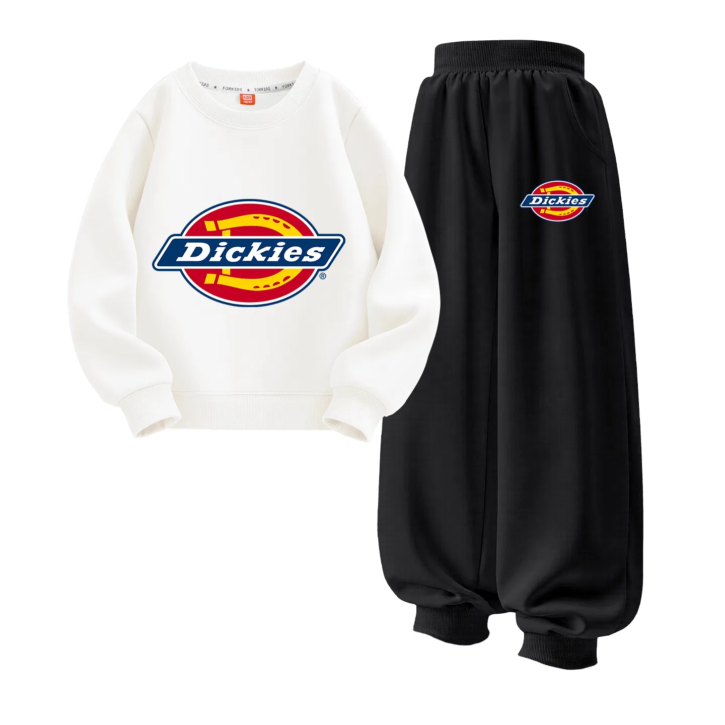Детский спортивный комплект в ретро-стиле Dickies, S Original White+S Original K Black