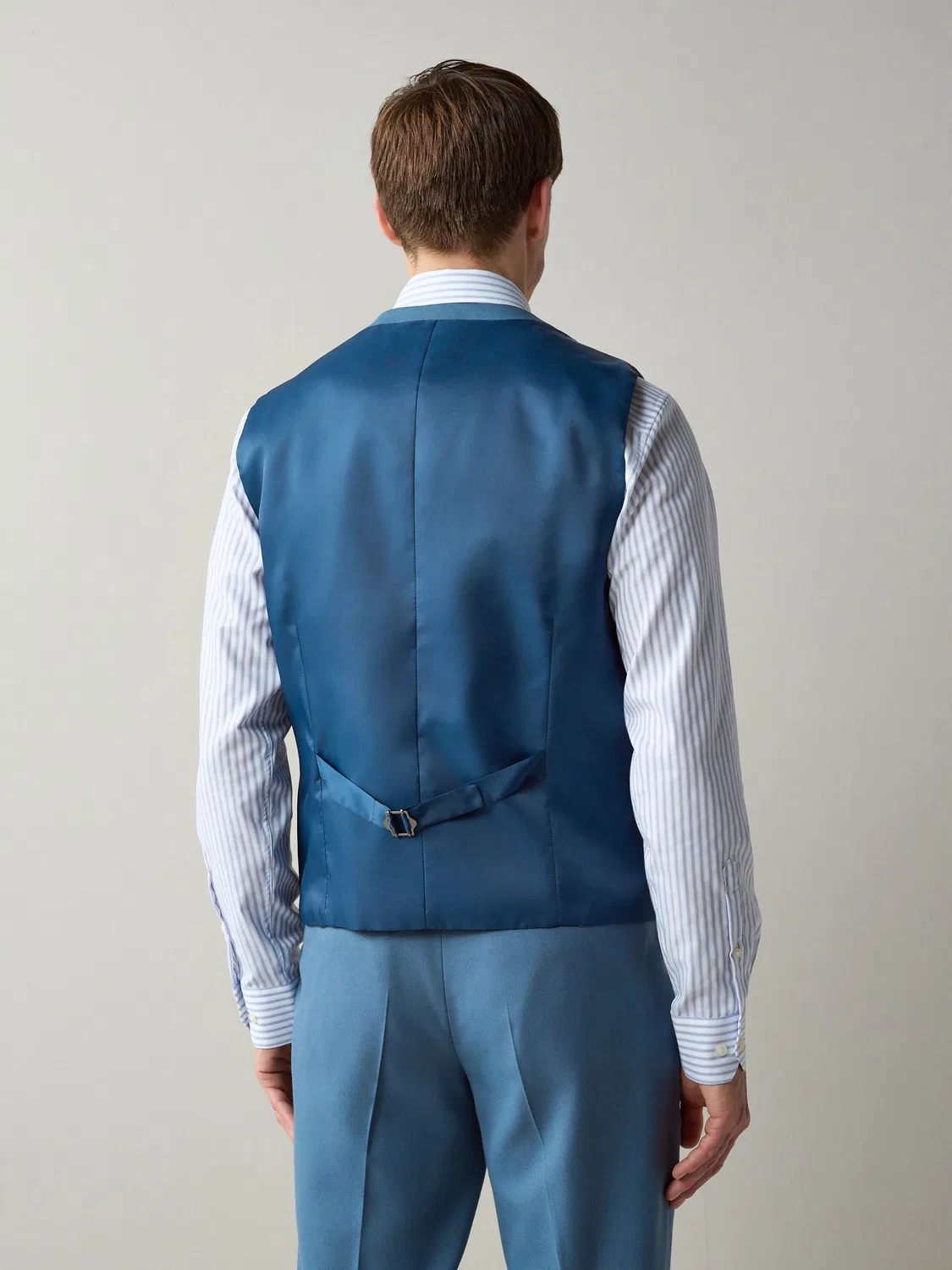 Жилет текстурированный, Suit Waistcoat Next, синий — фото 2