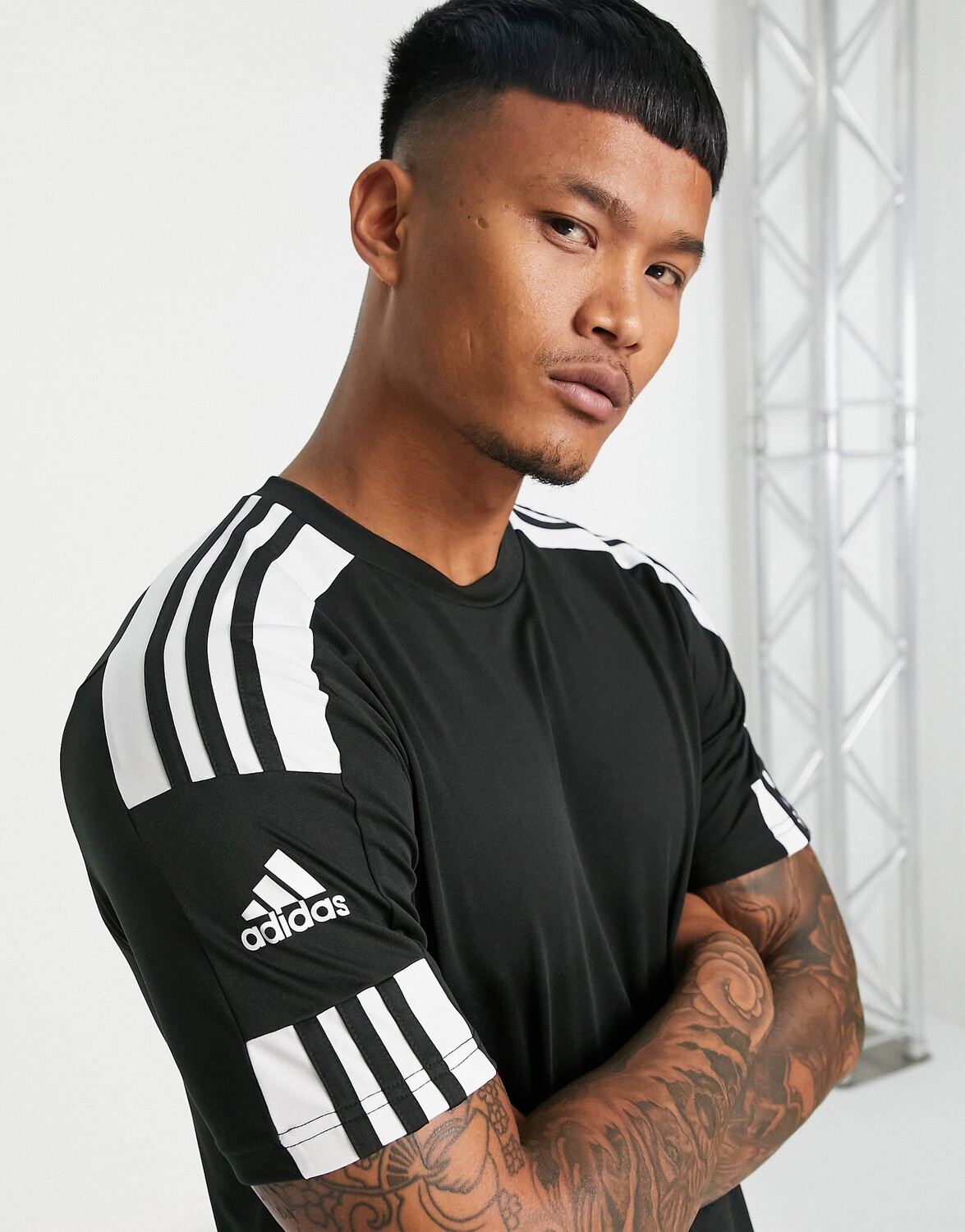 Мужская футболка Adidas Football Squadra 21, черный/белый — фото 3
