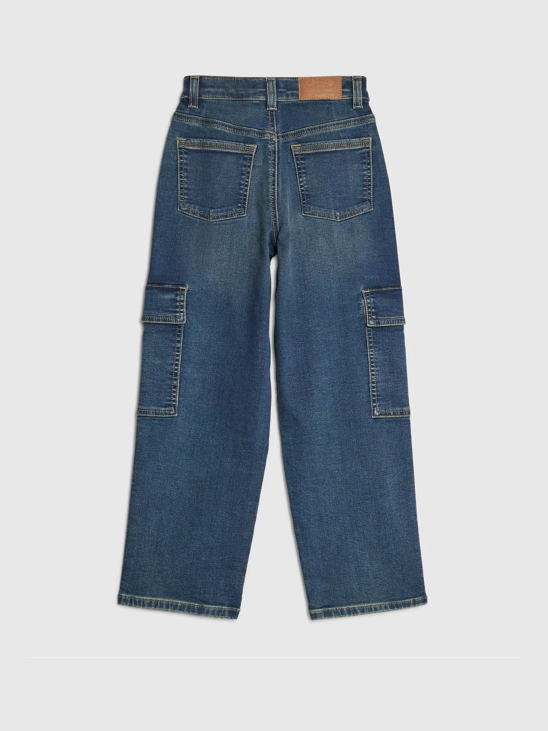 Джинсы свободного кроя с карго-карманами River Island, синие — фото 3