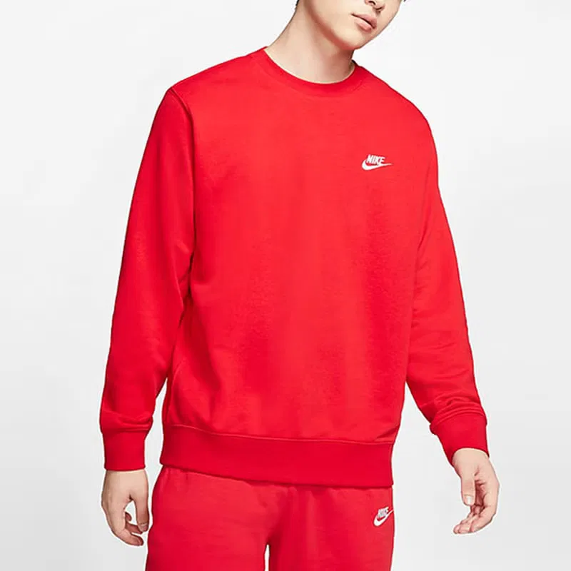 Свитшот из футера с длинным рукавом Nike, красный — фото 4
