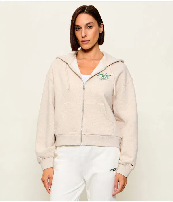 Женская футерная толстовка с капюшоном Terry Tommy Hilfiger, бежевый