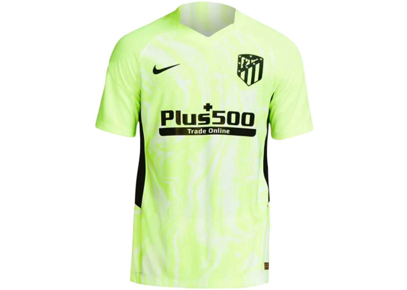 Мужская футбольная футболка с принтом Nike Atletico Madrid 2020-2021 Vapor Third Jersey, Neon Yellow