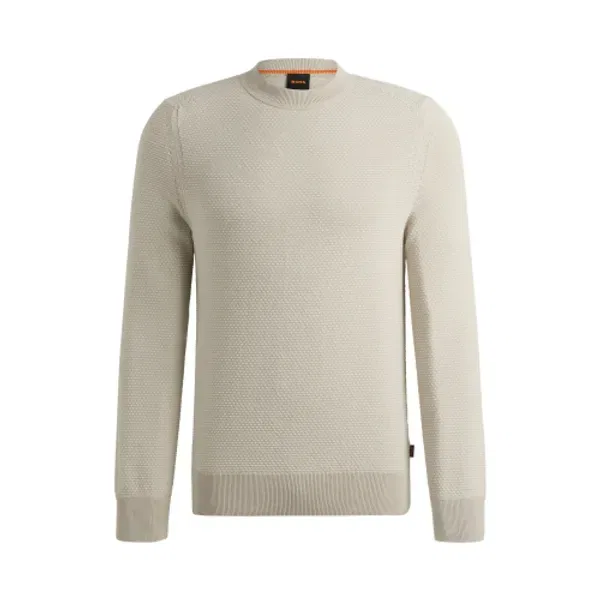 Свитер из хлопковой смеси, круглый вырез, Regular Fit, Boss — фото 3
