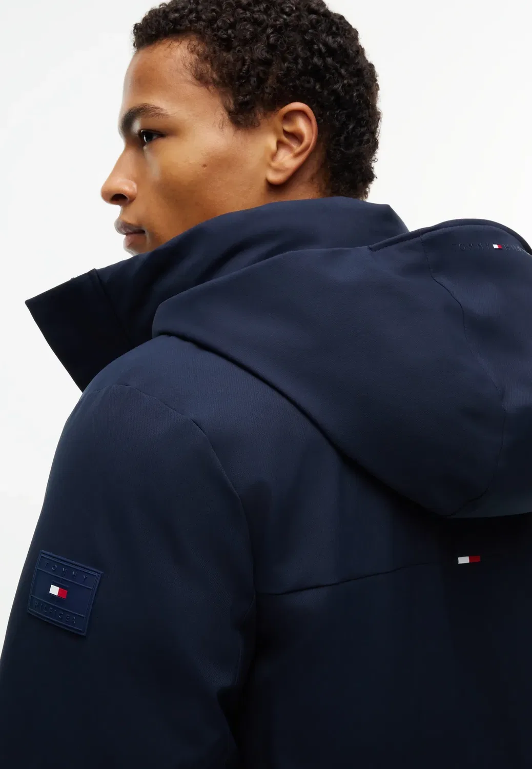 Технологичная стеганая парка с капюшоном Tommy Hilfiger, Navy Blue — фото 4
