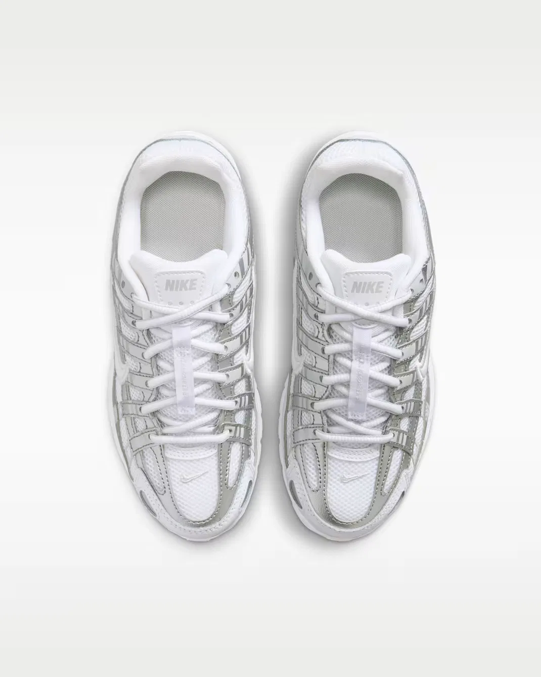 Кроссовки для детей постарше Nike P-6000, White/Photon Dust/Metallic Silver/White — фото 4