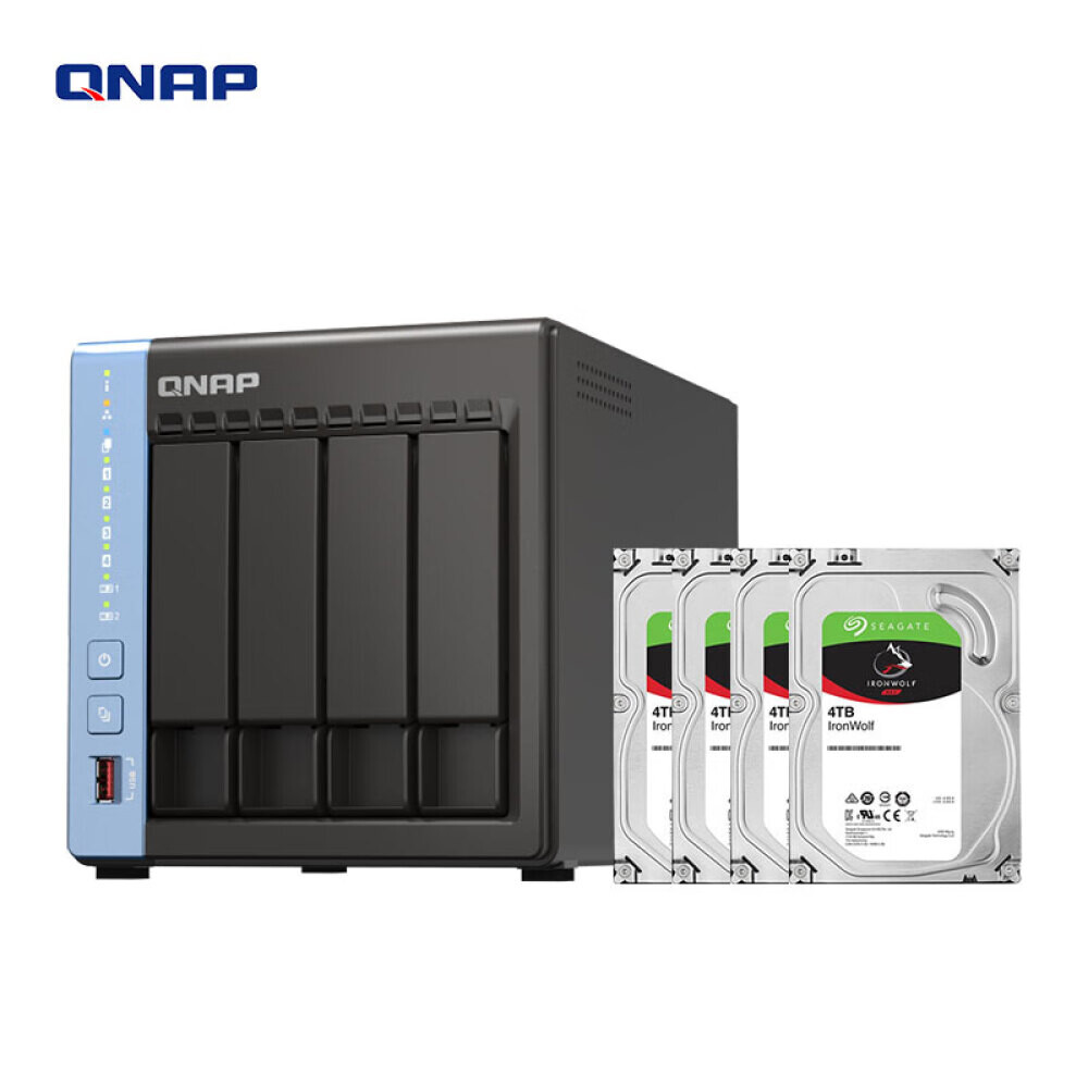 

Сетевое хранилище QNAP TS-464C с двумя слотами с 4 дисками по 4 ТБ