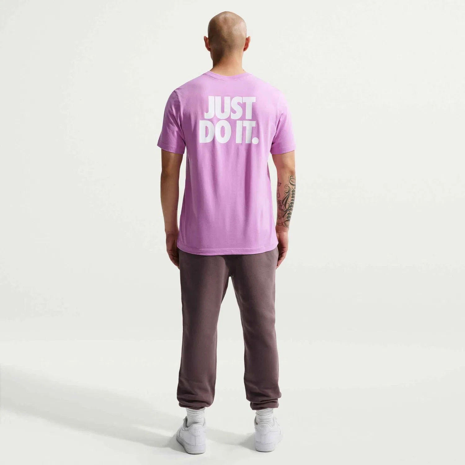 Мужская хлопковая футболка с принтом Nike, Light Magenta — фото 2