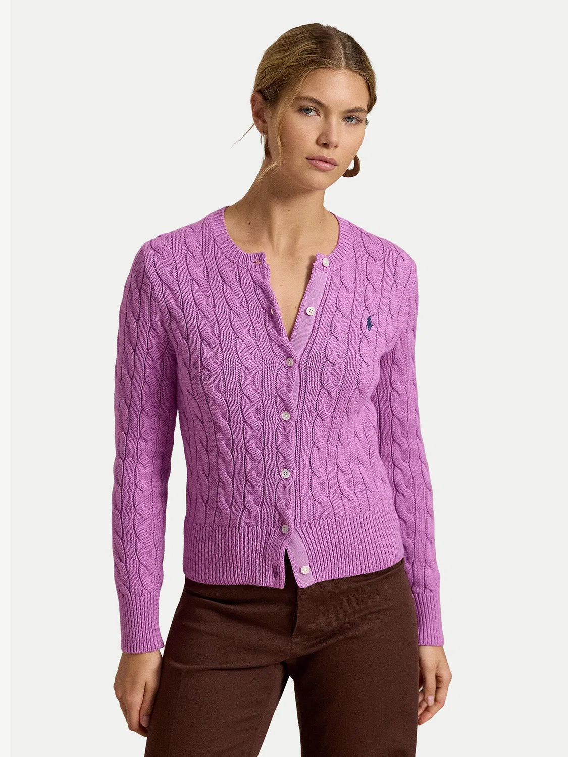 Женский кардиган стандартного кроя Polo Ralph Lauren, розовый