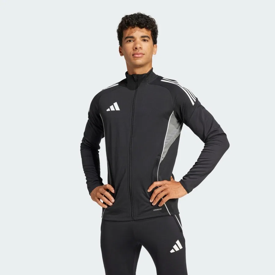 Спортивный свитшот с длинным рукавом и молнией Performance IW0408 Tiro 25 Competition Training adidas, Черный — фото 2