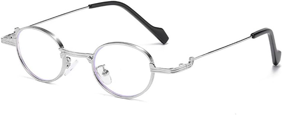 

Ретро уникальные овальные солнцезащитные очки в металлической оправе для женщин, модные прозрачные линзы цвета океана, защита от УФ-излучения UV400, модные панк-солнцезащитные очки для мужчин TKKTLLT, Silver Clear