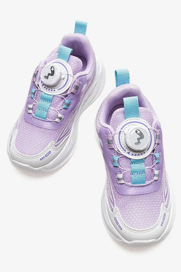 Детские спортивные кроссовки для девочек с графическим принтом Marcokids, White Lilac Marco Kids — фото 3