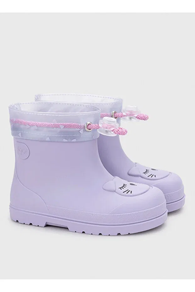 Детские сапоги для девочек резиновые Lilac baby rain boots mendi gato Igor, Lilac