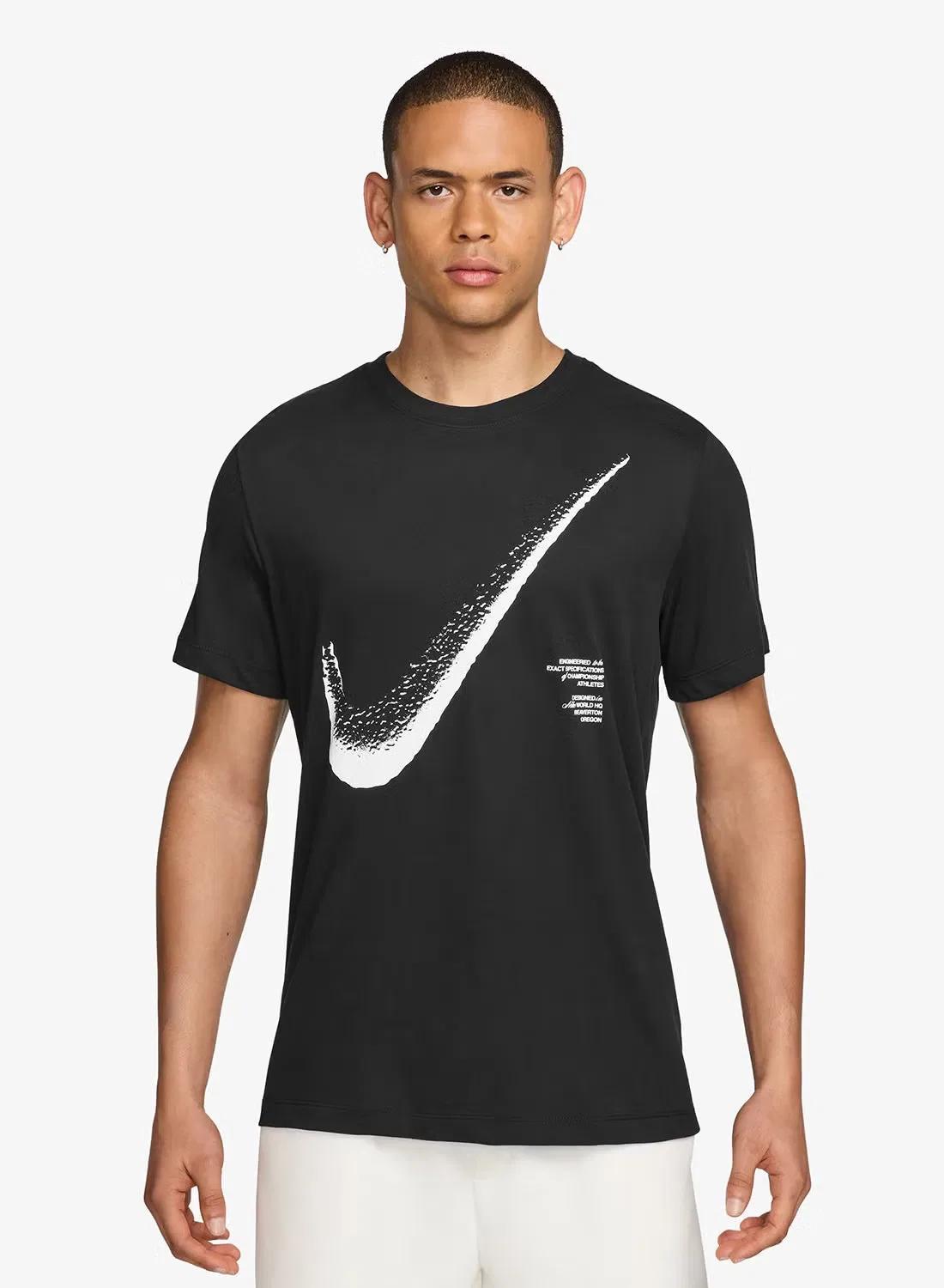 Футболка с технологией Dri-Fit Nike, черный — фото 3