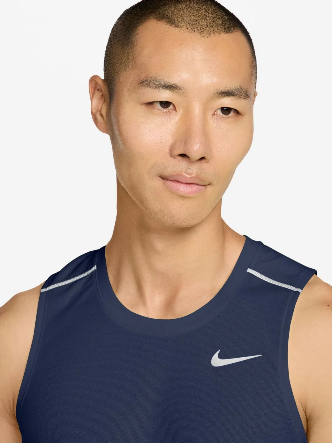 Жилет беговой Nike Miler Dri-FIT, темно-синий — фото 3