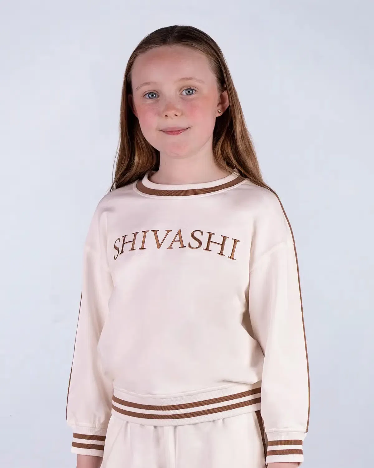 Свитшот с оверсайз-посадкой Cozy Sweat Shivashi Kids, кремовый