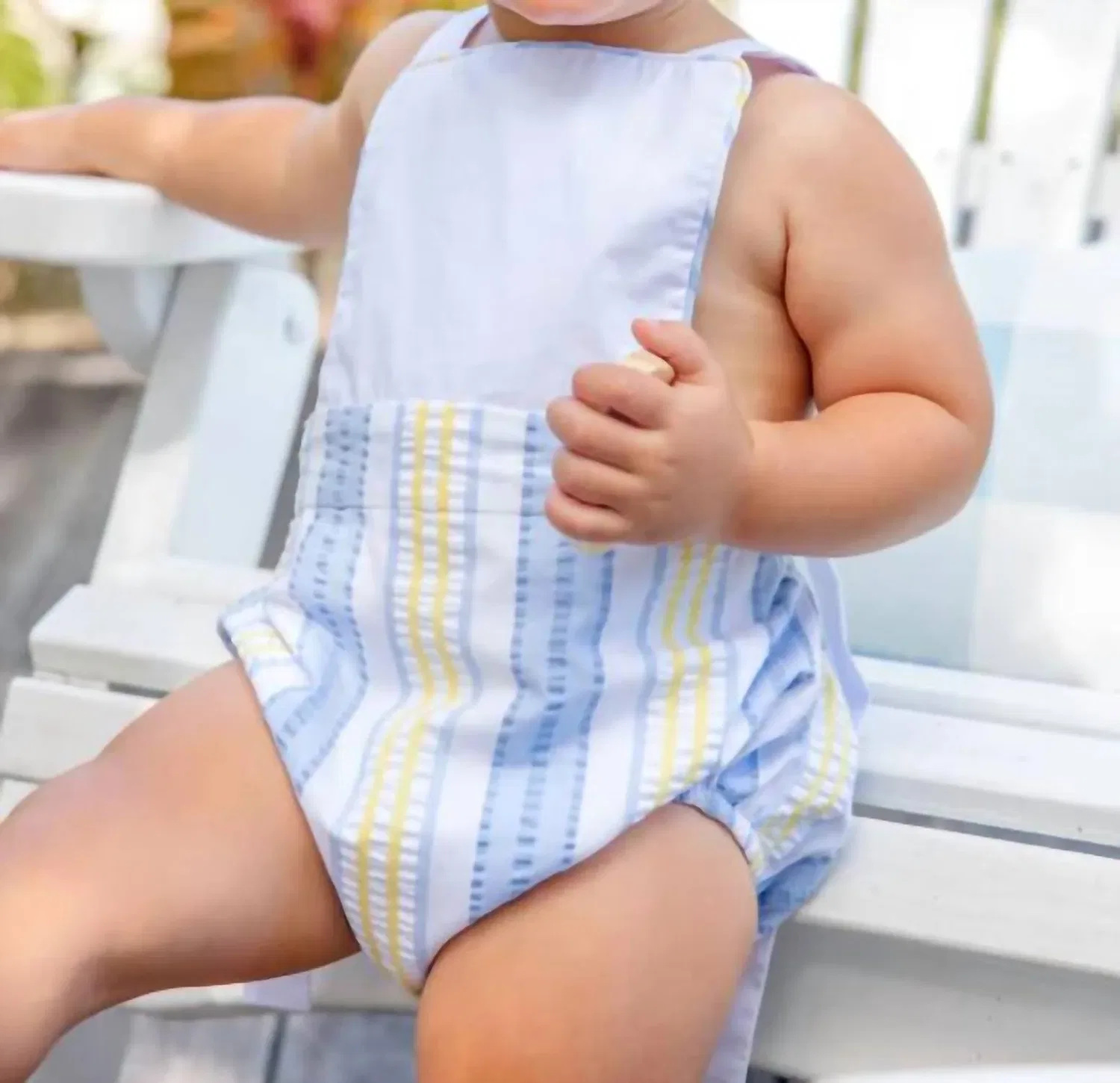 Детский комбинезон-сансьют с принтом в полоску Sayre Sunsuit The Beaufort Bonnet Company, Sobro Seersucker