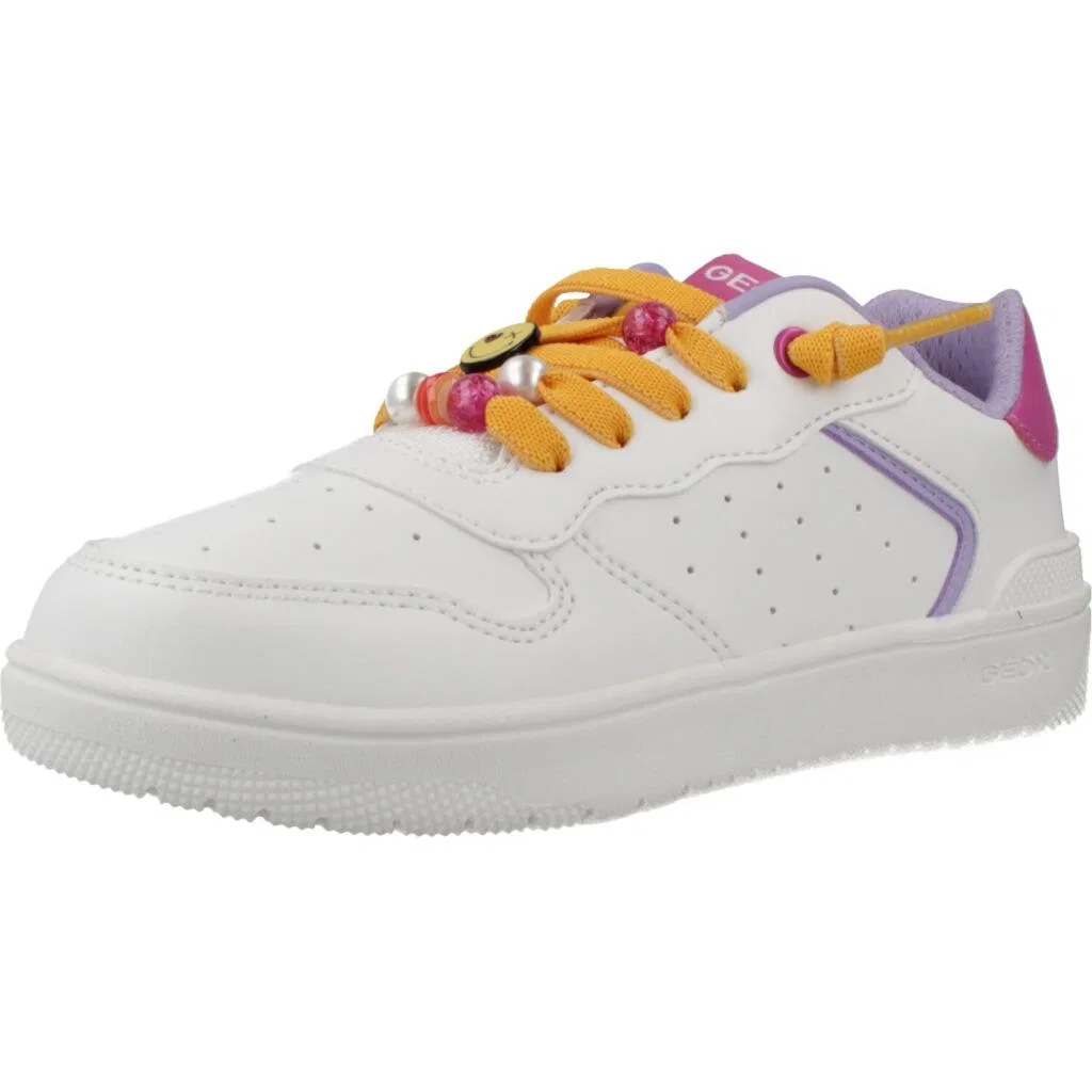 Детские кроссовки из кожзама Washiba Geox, Weiss Fuchsienrosa