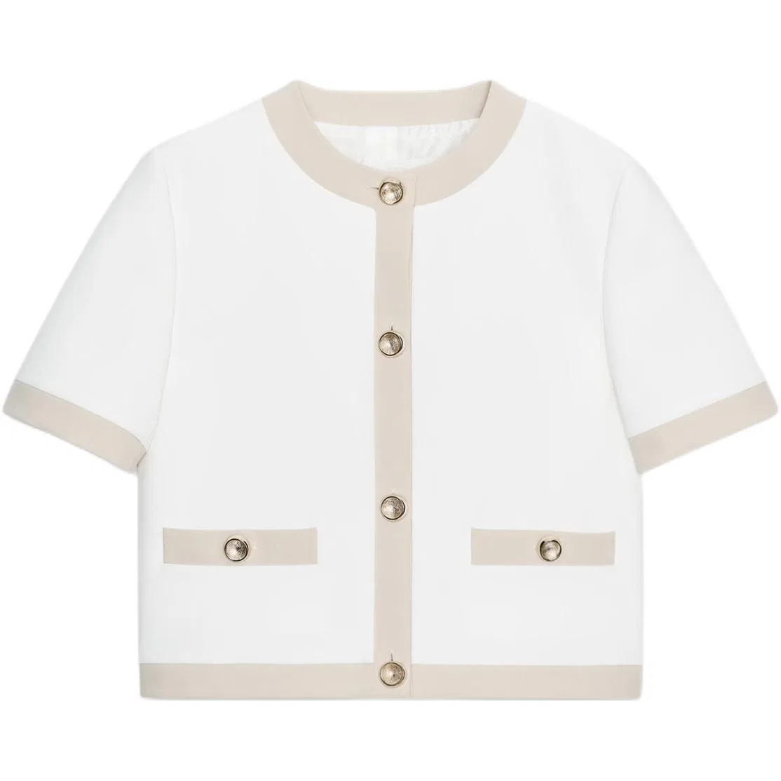 Женский деловой костюм с коротким рукавом Frosted White ZARA, Frosted White