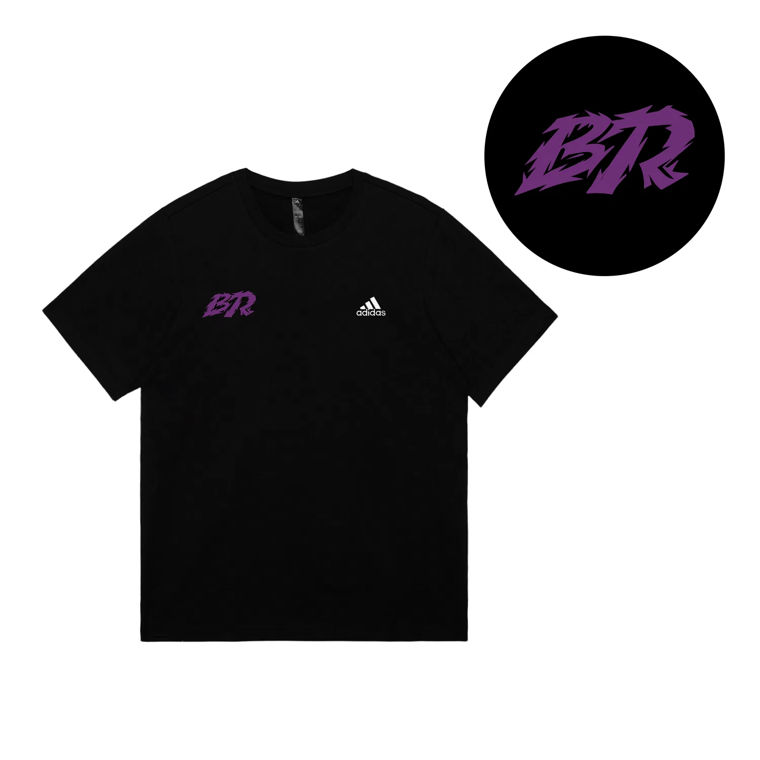 Мужская/Футболка с круглым вырезом Adidas MUST HAVES, Черный — фото 3
