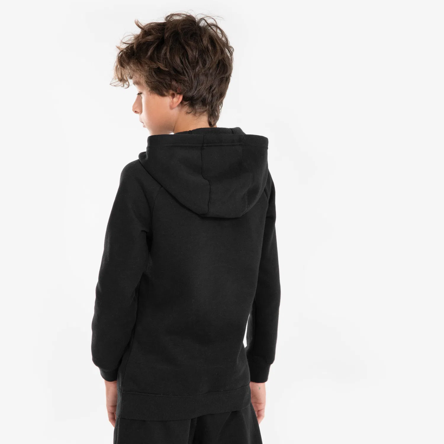 Детский худи с принтом NBA Hoodie 900 Tarmak, Graphitschwarz / Schwarz / Bunt — фото 3