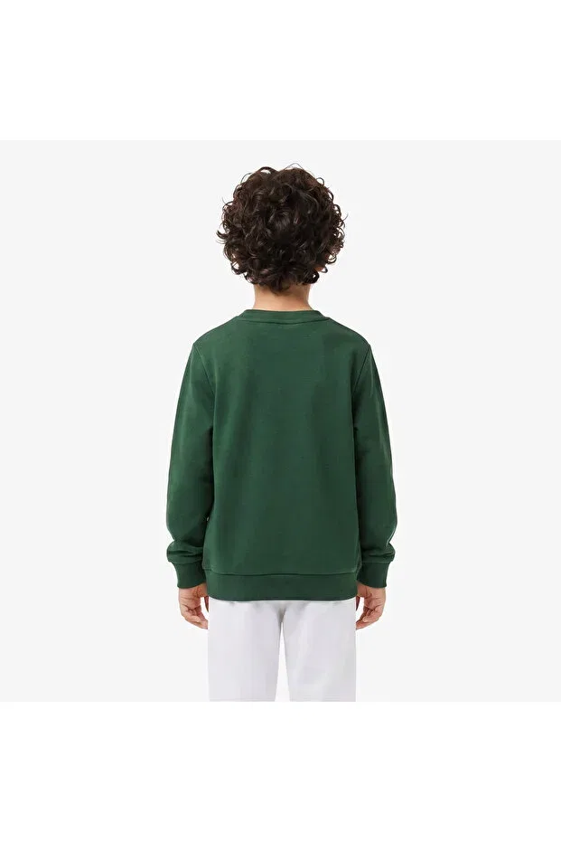 Детские свитшот для девочек с длинным рукавом Lacoste, 132-Green — фото 3