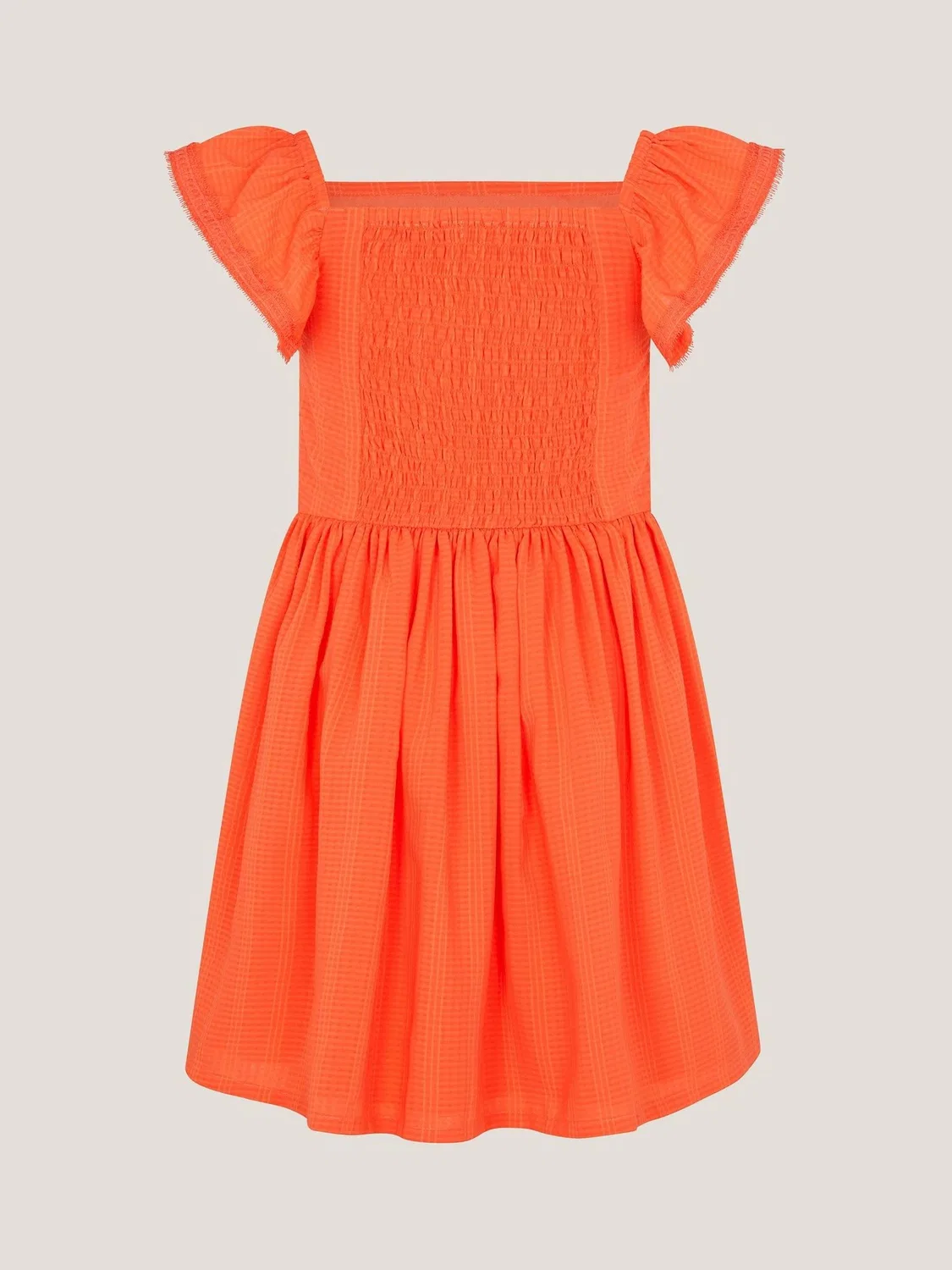 Платье с цветочной вышивкой Monsoon Orange, оранжевое