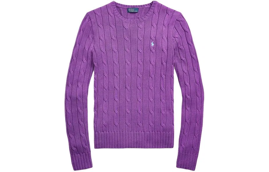 Женский трикотаж с вязаным узором Polo Ralph Lauren, Purple