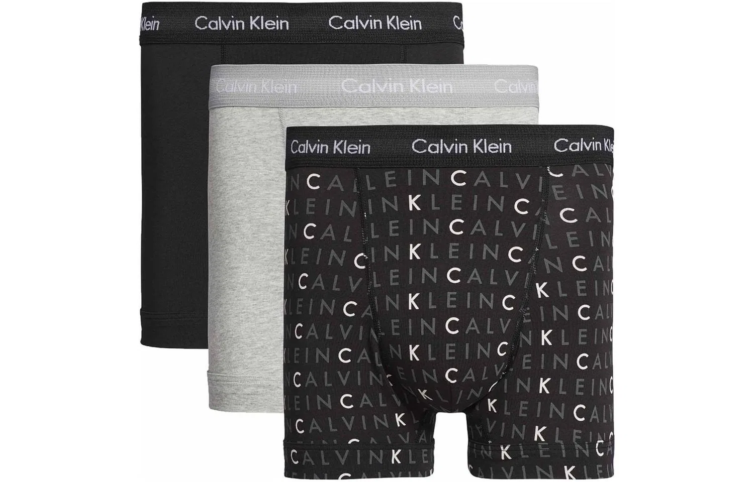 Мужские боксеры-слипы 3 шт., Calvin Klein, Black/Black/Gray
