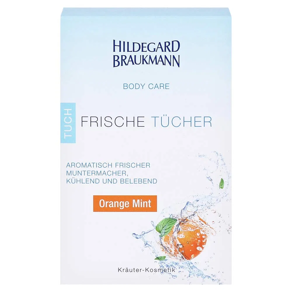 Салфетки для тела освежающие Hildegard Braukmann Orange Mint, 10 шт., 150 г