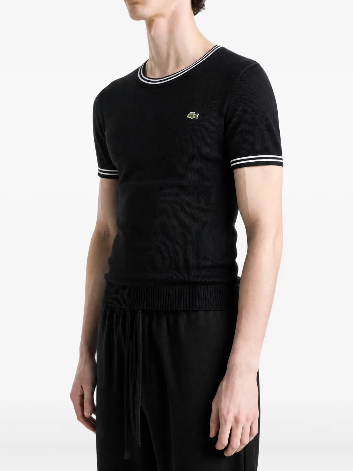 Футболка с нашивкой-логотипом Lacoste, черный — фото 3