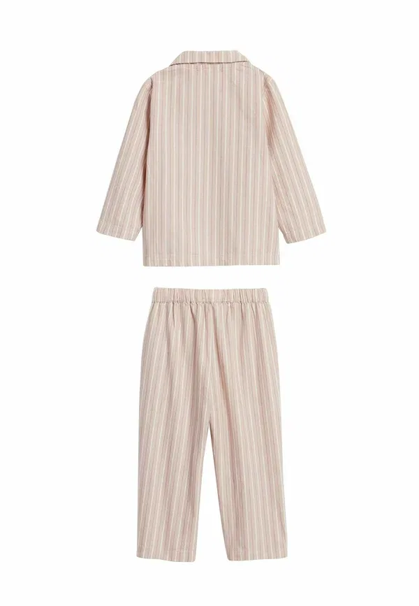 Пижама полосатая Striped teddy bear - pyjama set Newbie, Light Pink, светло-розовый — фото 2