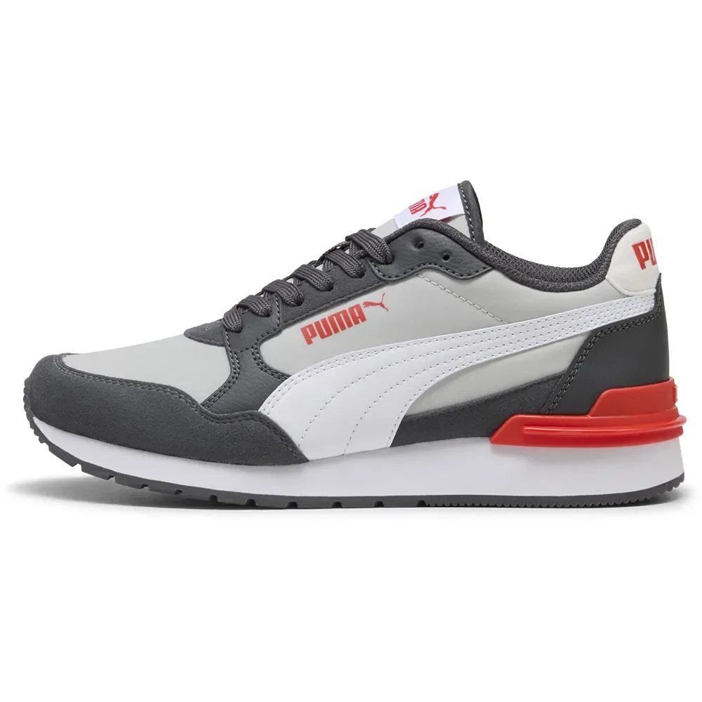 Детские кроссовки для девочек с верхом из нейлона и замши ST Runner V4 NL Puma, Grey — фото 3