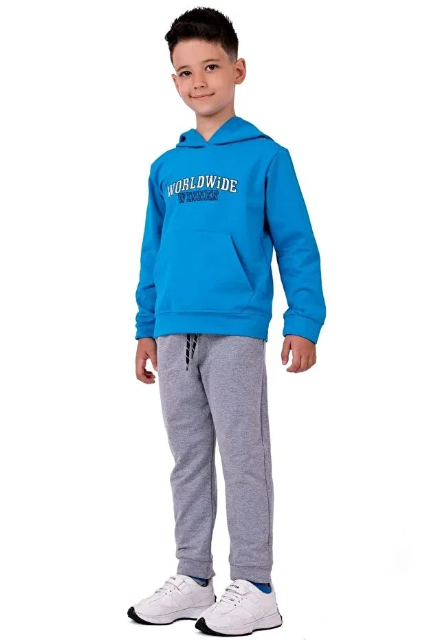 Детский спортивный костюм с вышивкой Minikadam, Blue — фото 4